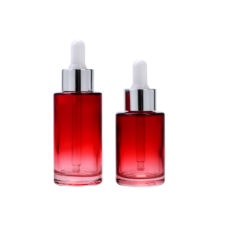 30ml 40ml গ্রেডিয়েন্ট রেড কসমেটিক গ্লাস ড্রপার বোতল
