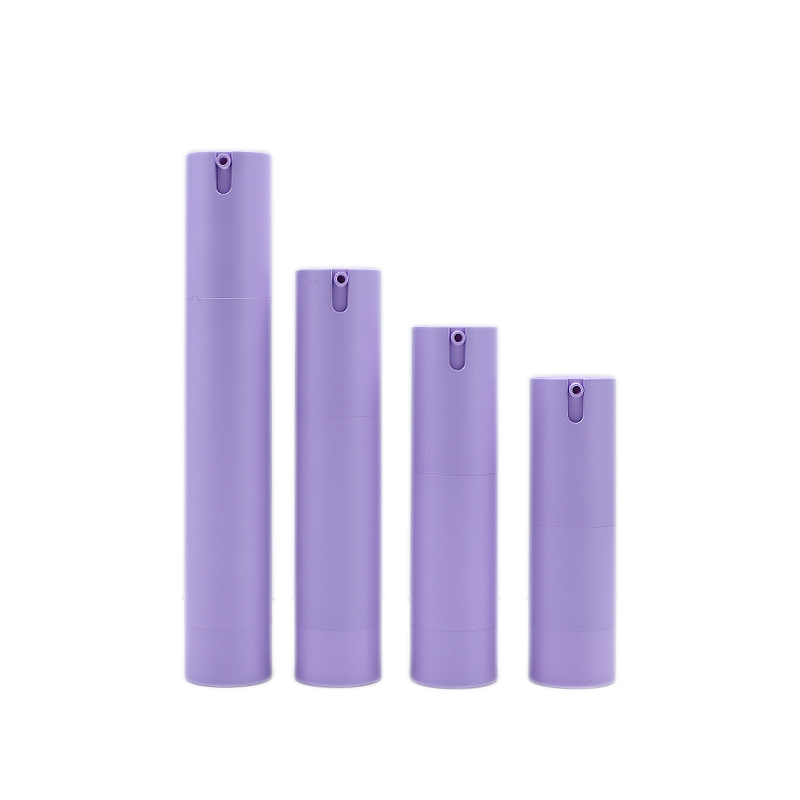 10ml 15ml 20ml 30ml U-আকৃতির প্রেসিং বেগুনি কসমেটিক এয়ারলেস বোতল